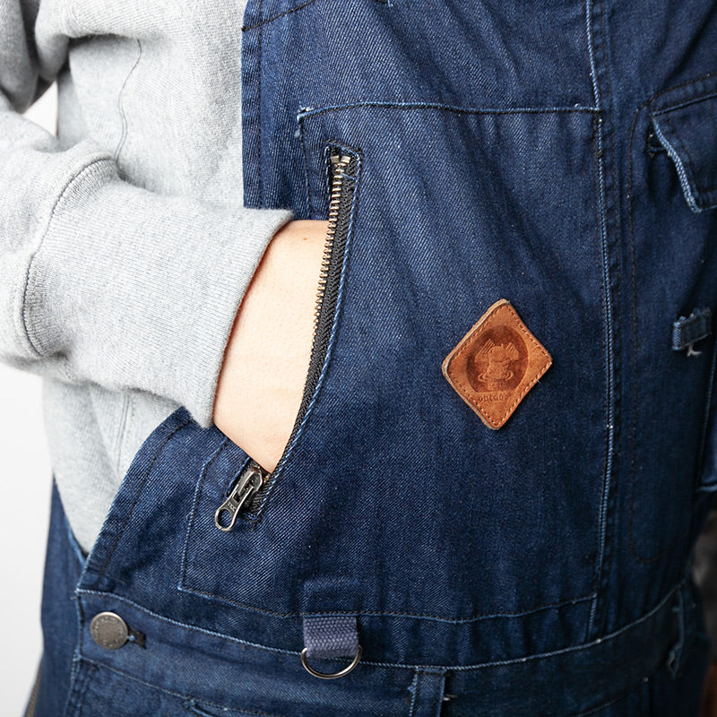 HIASOBI CAMPER BIG BEN OVERALL BLACKDENIM