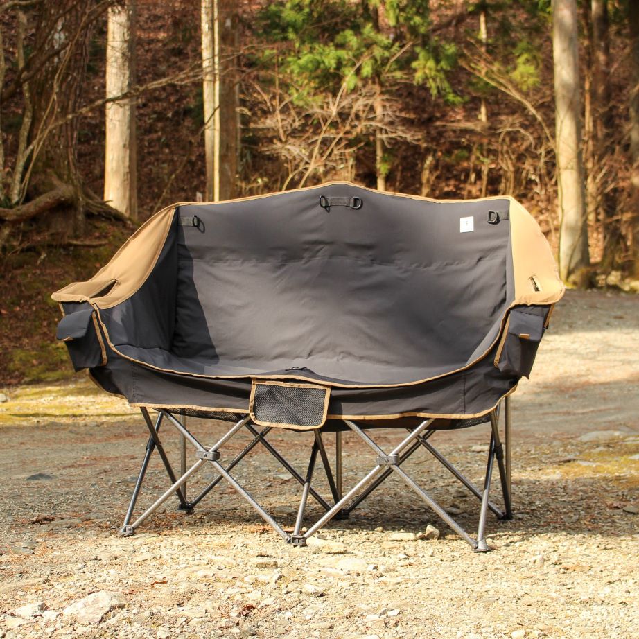 60/40 CLOTH TWIN SOFA CHAIR (BLACK)