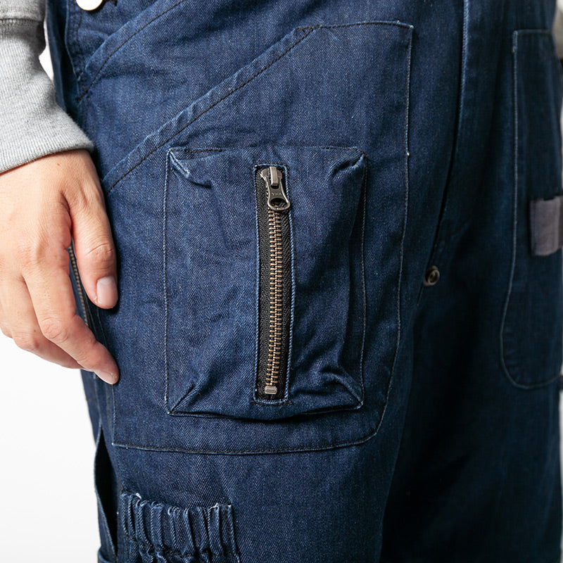 HIASOBI CAMPER BIG BEN OVERALL BLACKDENIM