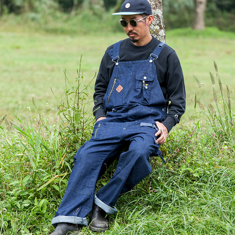 HIASOBI CAMPER BIG BEN OVERALL BLACKDENIM
