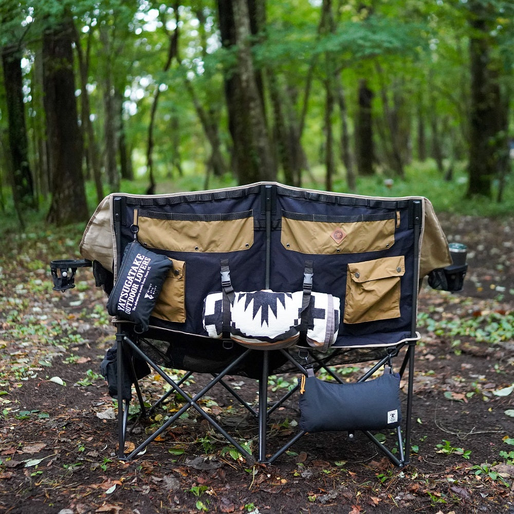 60/40 CLOTH TWIN SOFA CHAIR (BLACK)