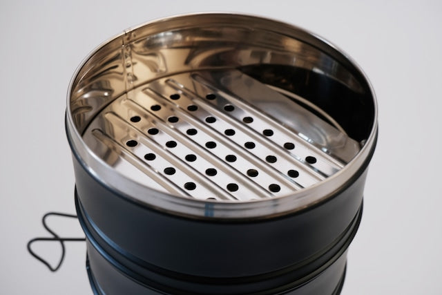 「蒸しぇら」15cm ステンレス ブラック MIL仕様「BLACK ミルシェラカップ」セットシェラカップでセイロ蒸し