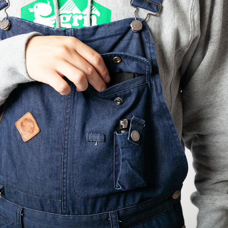 HIASOBI CAMPER BIG BEN OVERALL BLACKDENIM